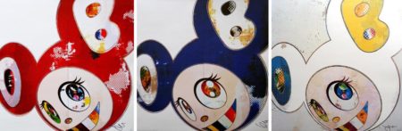And Then 3000 Red, And Then 3000 Blue, And Then x 6 (White - The Superflat Method, Blue and Yellow Ears)-2013 And Then 3000 Red, And Then 3000 Blue, And Then x 6 (White - The Superflat Method, Blue and Yellow Ears)-2013