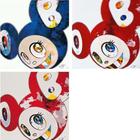 And Then x 6 (Red, Blue - The Superflat Method, Red - The Polke Method)-2013 And Then x 6 (Red, Blue - The Superflat Method, Red - The Polke Method)-2013