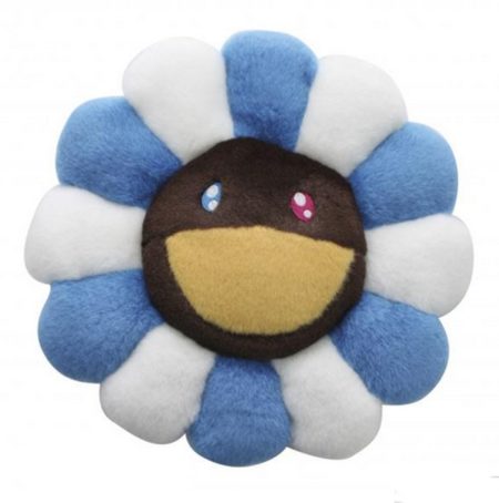 Flower Cushion Blue and Brown- Flower Cushion Blue and Brown-