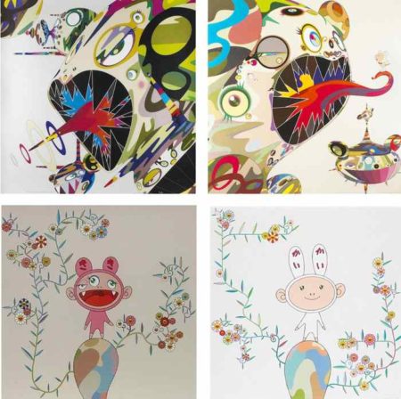 Homage to Francis Bacon (Study of Isabel Rawsthorne), Homage to Francis Bacon (Study of George Dyer), Kiki with Moss, Kaikai with Moss-2004 Homage to Francis Bacon (Study of Isabel Rawsthorne), Homage to Francis Bacon (Study of George Dyer), Kiki with Moss, Kaikai with Moss-2004