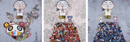 I Met a Panda Family, Kaikai Kiki and Me-On the Blue Mound of the Dead, Dob and Me-On the Red Mound of the Dead-2013 I Met a Panda Family, Kaikai Kiki and Me-On the Blue Mound of the Dead, Dob and Me-On the Red Mound of the Dead-2013