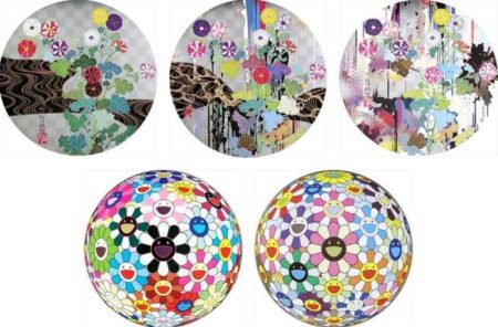 Kansei (trade name of Rinpa-school Edo Painter Ogata Korin), Kansei-Like The Rivers Flow, Kansei-Abstraction, Flowerball Blood (3D) V, Flowerball Cosmos (3D)-2010 Kansei (trade name of Rinpa-school Edo Painter Ogata Korin), Kansei-Like The Rivers Flow, Kansei-Abstraction, Flowerball Blood (3D) V, Flowerball Cosmos (3D)-2010