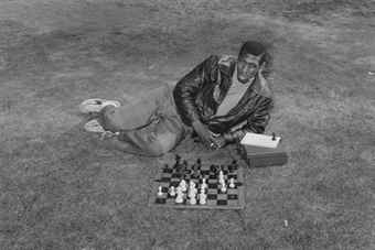Black Man with Chess Set, Central Park-1978 Black Man with Chess Set, Central Park-1978