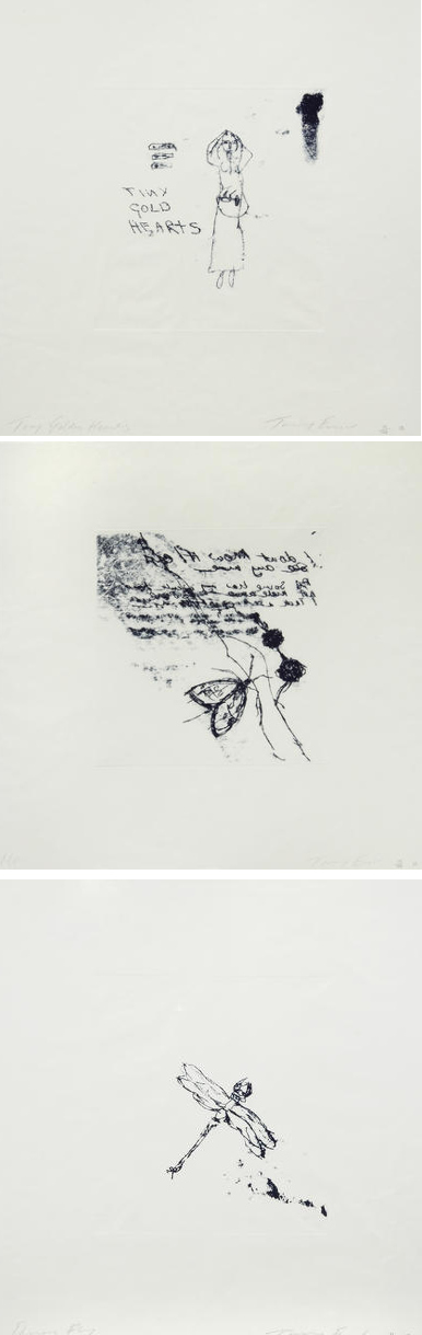 Tiny Golden Hearts, Moth, Dragonfly-2010 Tiny Golden Hearts, Moth, Dragonfly-2010
