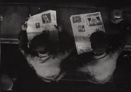 Two Men Reading Newspapers, Hitachi, Japan-1962 Two Men Reading Newspapers, Hitachi, Japan-1962