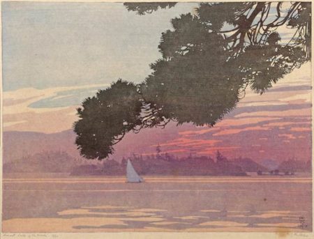 Sunset Lake of the Woods-1919 Sunset Lake of the Woods-1919
