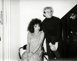 Andy Warhol, Photograph with Joan Collins, 1985