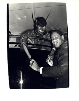 Andy Warhol, Photo of Grace Jones and Andre Leon Talley at Studio 54 circa 1980