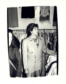 Andy Warhol, Photograph of Robin Williams in a Thrift Store circa 1980
