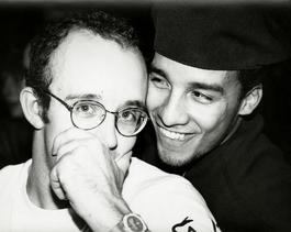 Andy Warhol, Photograph of Keith Haring with Juan Rivera, 1986