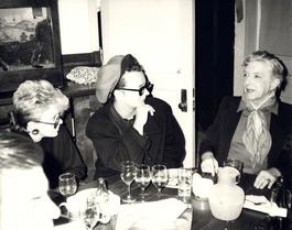Andy Warhol, Photo of Judith Krantz, Boy George and Quentin Crisp circa 1986
