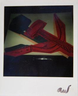 Andy Warhol, Hammer and Sickle Painting Detail, Polaroid Photograph, 1977