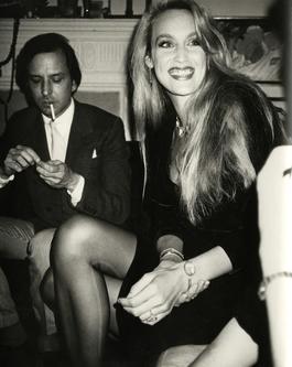 Jerry Hall with Fred Hughes