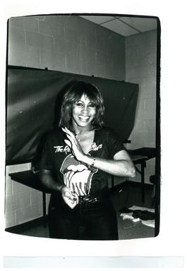 Andy Warhol, Photograph of Tina Turner (backstage at a Rolling Stones concert), 1981