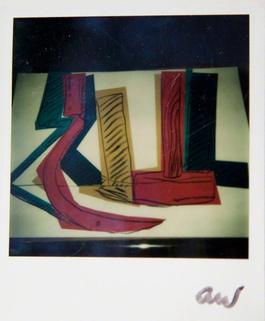 Andy Warhol, Hammer and Sickle Painting Detail, Polaroid Photograph, 1977