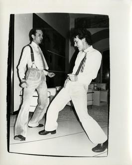 Fred Hughes Dancing with Unidentified Man