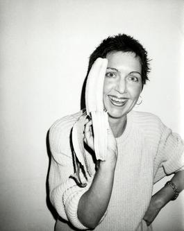 Pat Hackett with Banana