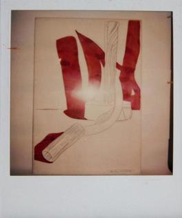 Andy Warhol, Hammer and Sickle Painting Detail, Polaroid Photograph, 1977