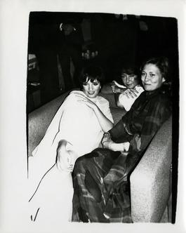 Andy Warhol, Photograph of Liza Minelli, Elizabeth Taylor & Faye Dunaway, 1985