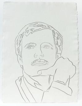 Andy Warhol, Graphite Work on Paper of Ted Turner