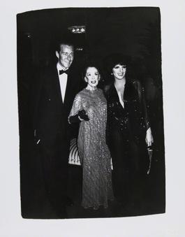 Andy Warhol, Photograph of Halston, Martha Graham, and Liza Minnelli, 1981