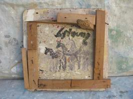 Purvis Young, Small Horses, Painting on Plywood