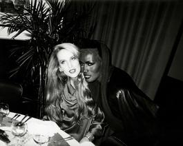 Andy Warhol, Photograph of Jerry Hall & Grace Jones, 1985