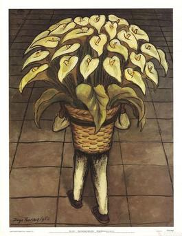 Man Carrying Calla Lilies