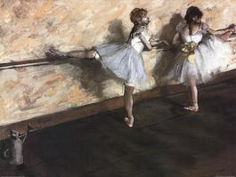 Dancers Practicing at the Barre