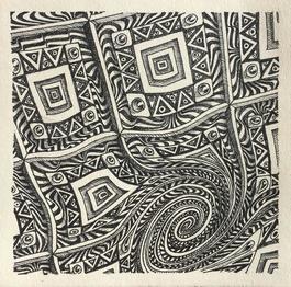 Mandala Study 4, Zipolite Beach, Mexico