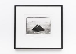 Jon Gould in Montauk (on rock)