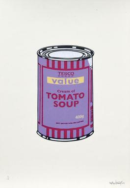 Soup Cans. Violet Cherry Beige