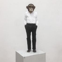 Man with monkey head