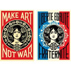 Pack Make Art Not War + Liberte Egalite Fraternite