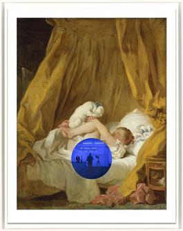 Gazing Ball (Fragonard Girl with Dog)