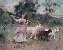 copy of Pastorella di capre by Francesco Paolo Michetti