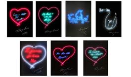 Set of Seven Neon Prints