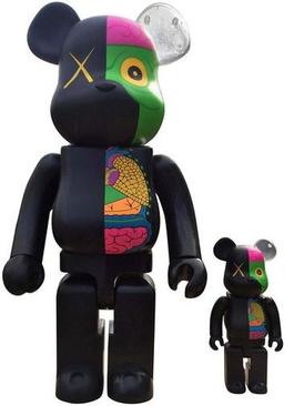 Dissected Companion: Bearbrick 400% & 100% (Black)