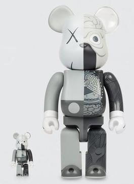 Dissected Companion: Bearbrick 400% & 100% (Grey)