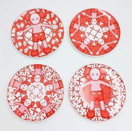 Limited Ceramic Plate Set (Set of 4) - Red