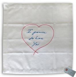I Promise To Love You - embroidered napkin