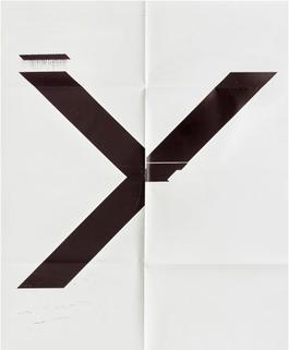 X Poster (Untitled, 2007, Epson UltraChrome inkjet on linen, 84 x 69 inches, WG1211), 2019