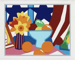 Still Life with Blowing Curtain (Red)