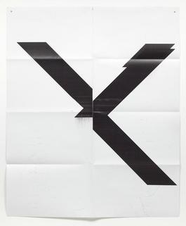 X Poster (Untitled, 2007, Epson UltraChrome inkjet on linen, 84 x 69 inches, WG1211), 2019