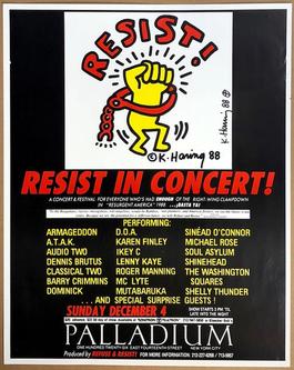 Resist! Resist in Concert at the Palladium, Sunday December 4, 1988 Announcement
