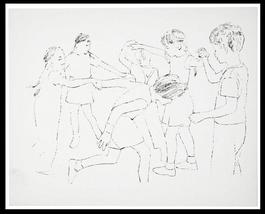 Children Playing Ring Around the Rosie, Happy December