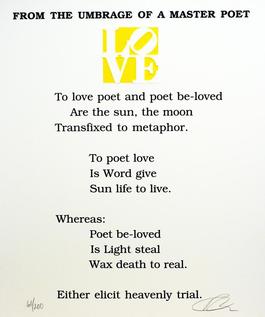 From the Umbrage of a Master Poet Poem, Book of Love