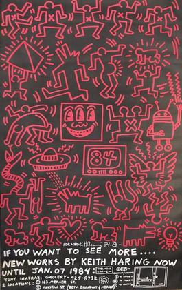 New Works by Keith Haring, Shafrazi Exhibition Announcement