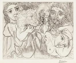 Minotaur, Drunkard and Women (Minotaur, Buveur et Femmes - 4th state)