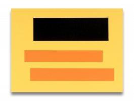 Decal (two yellow bars over red on blue)